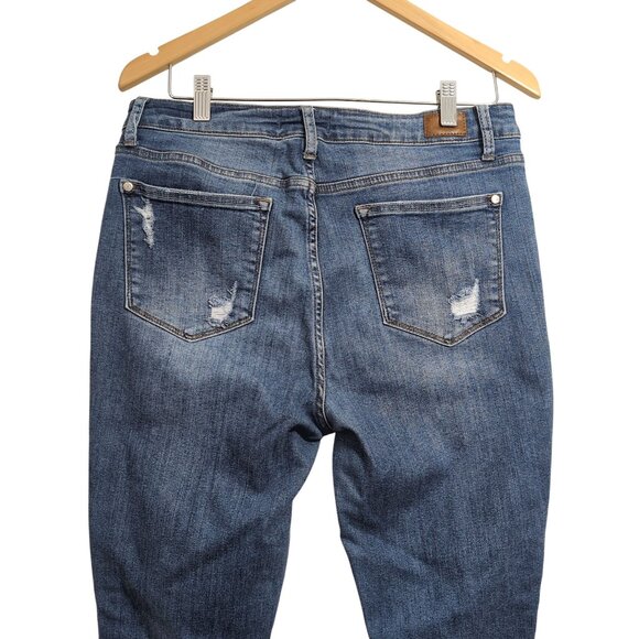 Judy Blue Distressed Jeans Womens 11 30 Skinny Fit Grunge Edgy Capsule - Picture 4 of 12